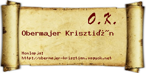 Obermajer Krisztián névjegykártya
