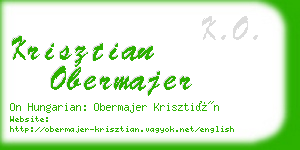 krisztian obermajer business card